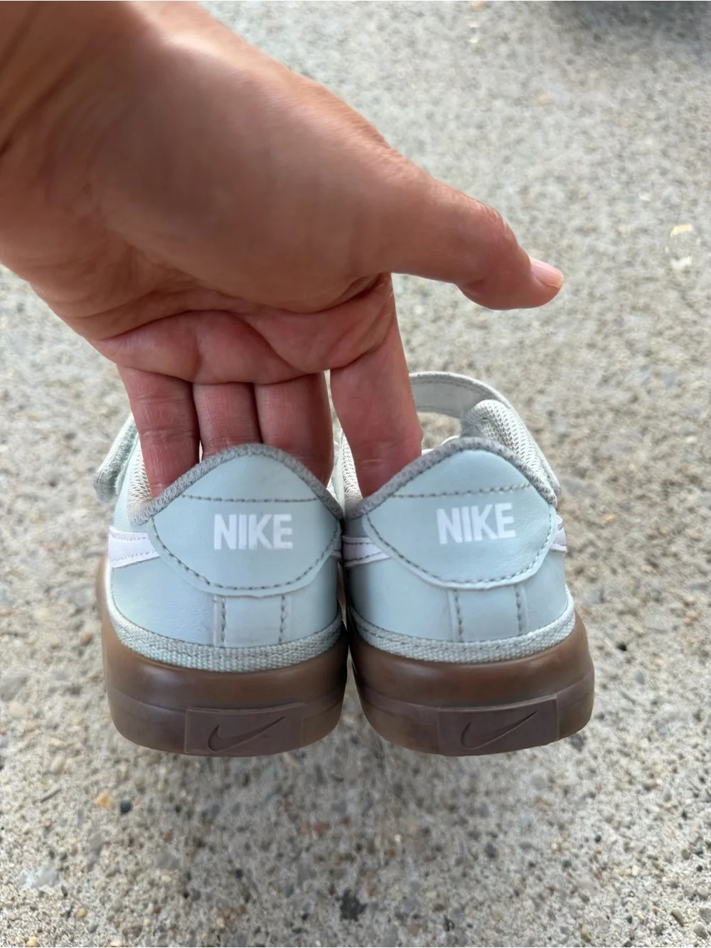 Nike Court Legacy Preschool Light Silver Gum Sneakers Kids Size 12.5C DA5381-006